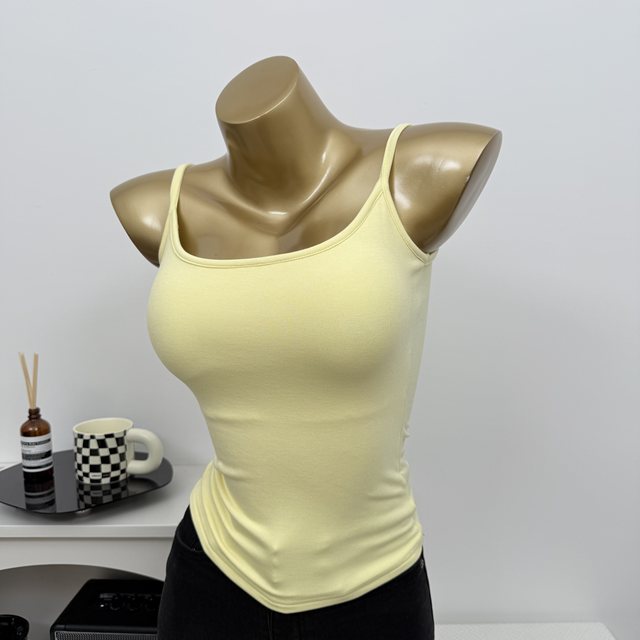 Basics~ Sexy U-neck with chest pads and secondary breasts suspender vests are easy to wear for women