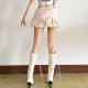 #Sisjuly#punk girl retro contrasting letter print high-waisted fluffy skirt for women high-waisted versatile trendy skirt