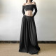 # SISJULY# Cold and fashionable it girl loose versatile skirt female dangling feeling big suits long skirt