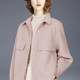 Gentle pink short wool jacket for women 2025 autumn and winter new high-end temperament versatile wool top to reduce age