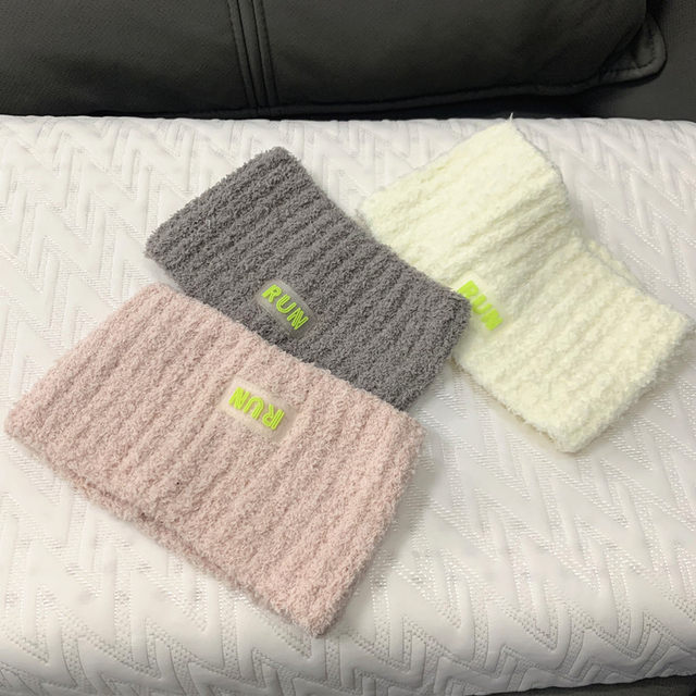 Wide -side soft half -headed head set women's yoga fitness hair band autumn and winter warm moon son headscarf nursing Japanese and Korean hair hoop