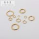 50 stainless steel titanium steel plated real gold open rings handmade small round rings bracelets necklaces earrings diy accessories