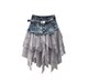 European Station 24 Summer New Type Slice Gaunt high -waist Slim Slim Denim Halway Skirt Female Women