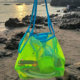 Extra large capacity mesh bag beach bag children's water play toy storage bag outdoor sand digging tool mesh bag swimming backpack