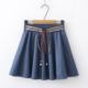 Japanese Mori Women's Spring and Summer Clothing Ethnic Style Lace-up Denim Skirt Student Girl Soft Cute Girl Short Skirt Umbrella Skirt