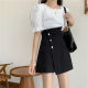 
Large size versatile irregular A-line skirt for women, summer, slightly fat mm high waist, belly-covering skirt and pants, slim short skirt