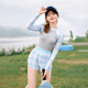 
Yimeishan long-sleeved swimsuit for women's swimming pool, special one-piece flat corners to make you look slim and cover your flesh, junior high school students' swimsuits soak in hot springs