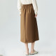Inman Commuter Retro A-line Skirt for Women 2024 Summer New French Temperament Versatile Slim Mid-Long Skirt