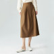 Inman Commuter Retro A-line Skirt for Women 2024 Summer New French Temperament Versatile Slim Mid-Long Skirt