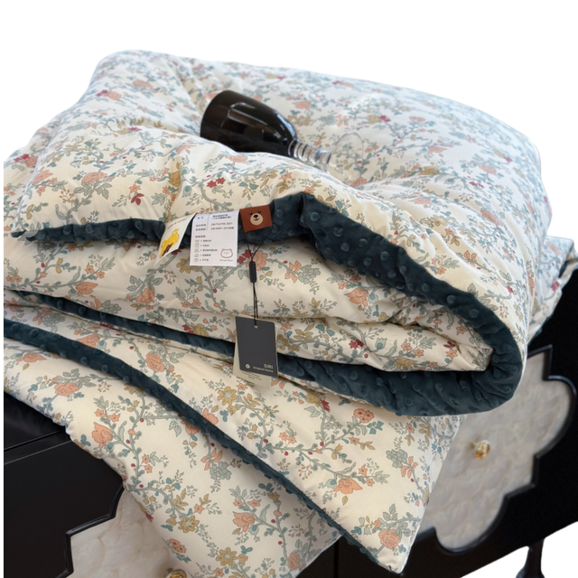 Korean cotton beanie quilt machine washable small floral pure cotton spring and autumn quilt thickened warm winter quilt heating room quilt