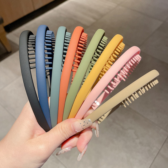 Black hairband for men with non-slip and toothed headband for women 2025 new style pressure hair wash hairpin hairpin headdress simple hair bundle for men