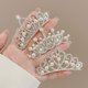 Children's high -end crown head jewelry princess hair clip girl crown combing small girl performance combing high -level sensor card
