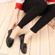 Genuine leather soft-soled slip-on shoes, mother's leather shoes, elderly spring and autumn women's shoes, large size flat-soled beanie shoes, nurse shoes