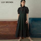 LILY BROWN Spring and Summer New Chinese style buckle hollow lace dress LWFO232002