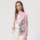 The same style of Matinusa pink printed zipper jacket in the mall is fashionable, casual and versatile, women's clothing