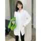2025 Shirts Female Autumn and Winter Mid -length Stacking Inner Piece with Velvet Magic Planet with white vest sleeveless shirt