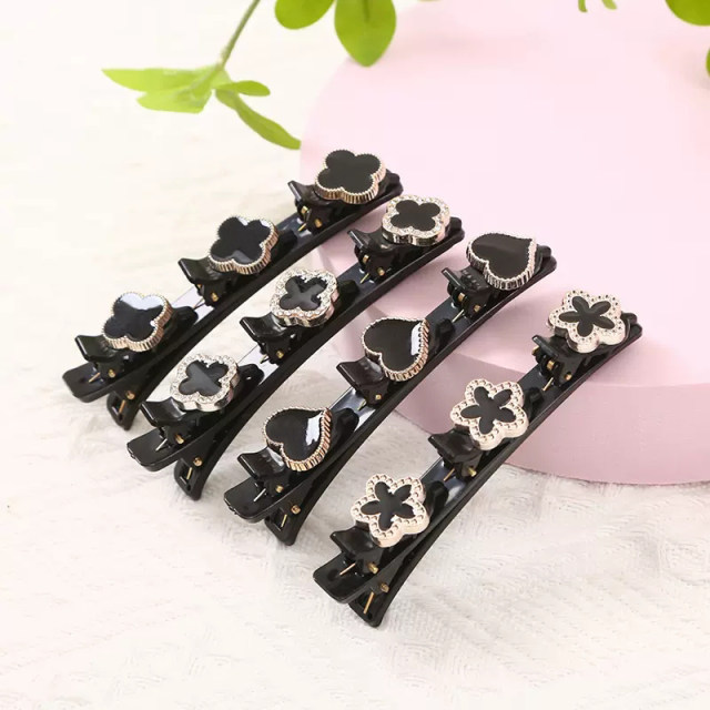 2025 Internet celebrity new pearl rhinestone lazy hair braiding artifact fashionable hair clip bang clip side hair card