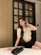 French retro bow polka dot shirt for women summer design short puff sleeves slim waist shirt top