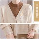 Yu Zhaolin middle-aged and elderly knitwear 2025 new velvet thickening casual age-reducing vacation two-piece autumn inner top