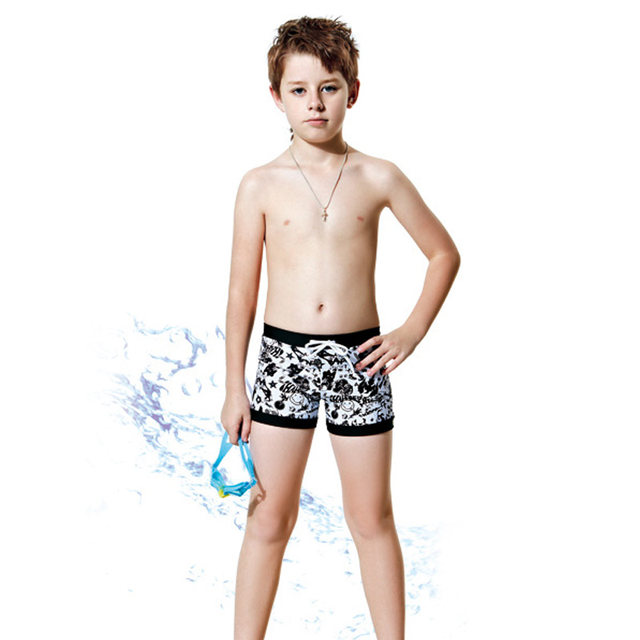 Yingfa children's boxer swim trunks, girls, boys, middle and big children's hot spring comfortable and durable swimming trunks swimsuit professional