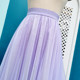 Taro Purple Skirt Fairy Girl Sweet A-line High Waist Taro Purple Mesh Sequin Long Skirt Slimming Draping Gauze Skirt