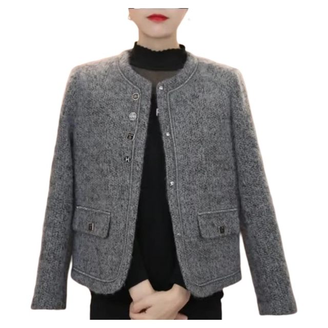 French style high-end temperament small fragrance jacket for women spring new slim fashion versatile short coat middle-aged tops