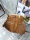 2023 spring and autumn leather skirt female retro old oil wax leather skirt pocket pocket one -step skirt skirt hip skirt
