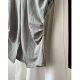 Irregular gray V-neck small flying sleeves T-shirt for women in summer 2024 new design slim shoulder sleeveless top

