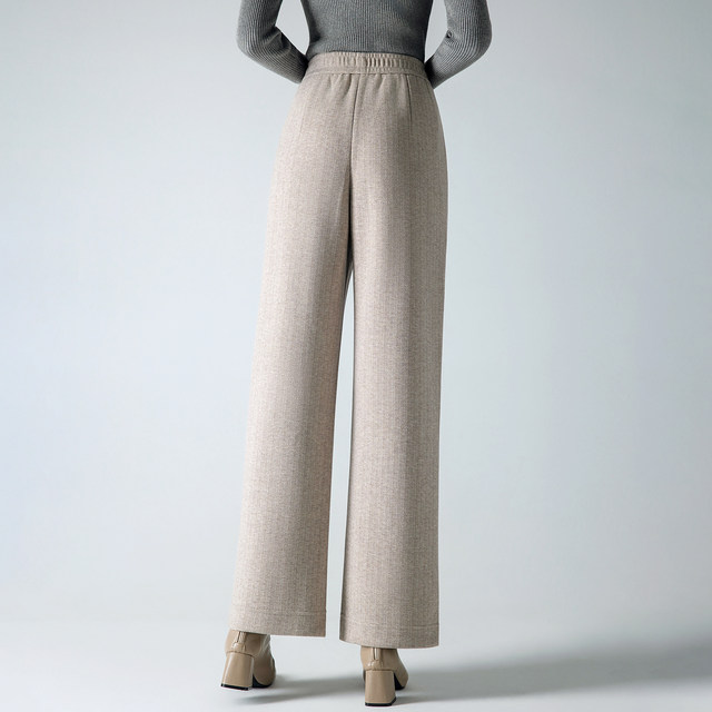 Middle-aged and elderly autumn and winter casual loose straight pants and stylish trousers 2025 new hot style mom autumn pants for women