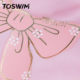 TOSWIM children's swimsuit, girl, baby, one-piece, small and medium-sized children, cute puff sleeves, princess seaside vacation swimsuit