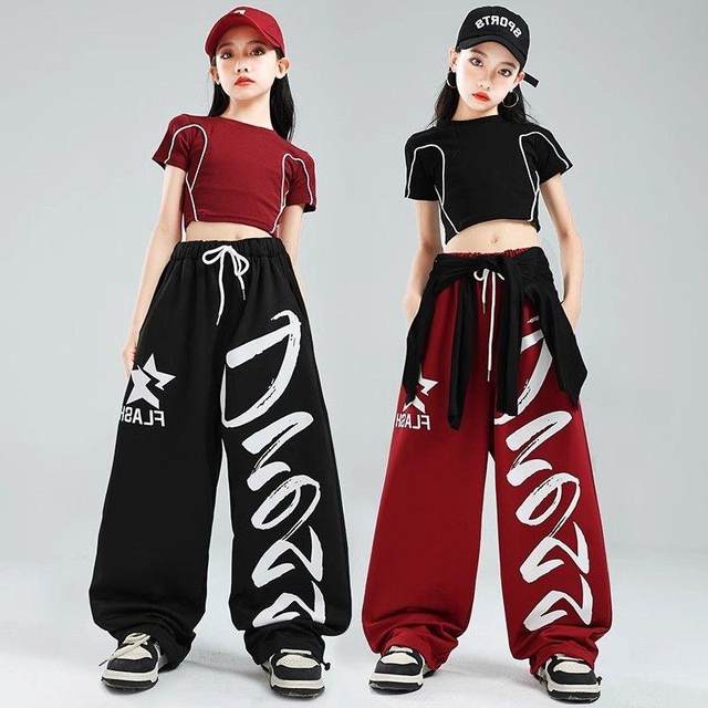 Children's jazz dance costumes jazz training clothes girls vest children hiphop street dance show costume trendy costumes
