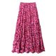 Retro pleated floral skirt for women in summer 2025 new small print skirt for skirt long skirt pleated skirt