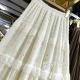 Spring beautiful long white lace tulle skirt cake skirt women's 2025 new skirt skirt long skirt
