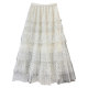 French retro polka dot mesh skirt for women in spring and summer 2025 new elastic waist slimming layered cake skirt long skirt