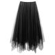 High-end drooping black gauze skirt irregular mesh skirt women's winter 2025 small skirt long skirt skirt