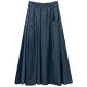 Design-sensory button pocket big sway skirt for women in summer 2025 new high-waisted slim black skirt long skirt
