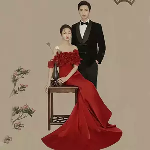 红色中国风婚纱礼服-新人首单立减十元-2022年3月|淘宝海外
