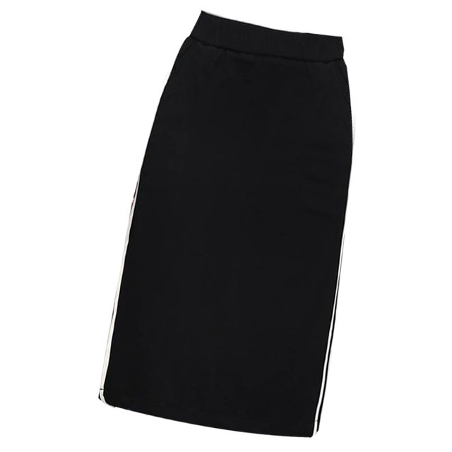 Leisure Slim Skin Skirt Female Spring and Summer Middle French New French Slot Skirt Skirt Small Pear -shaped covered wild