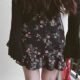 Large size small floral skirt for women, summer A-line skirt for fat mm high waist belly cover skirt for hips ruffled chiffon short skirt