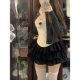 Black high-waisted three-layer cake skirt Millennial hot girl short skirt for women in autumn and winter new anti-exposure skirt puffy A-line skirt
