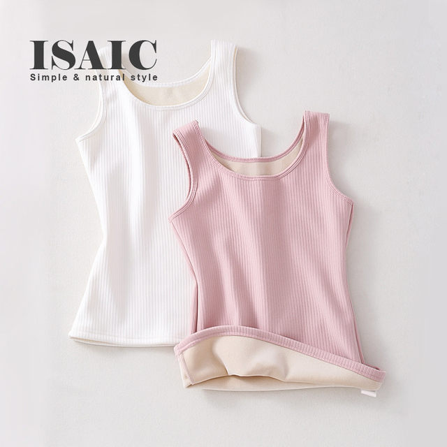 velvet vest for women in winter warm 2025 new underwear thickened autumn and winter inner wear large size sleeveless integrated velvet for cold protection