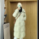 Shiduqi 2025 new 95 white goose down jacket for women with long knee thickened puffs to make them look slim and stand-up collar jacket winter