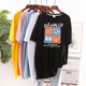 
White short-sleeved T-shirt 2021 new women's Korean version loose large size slim cartoon printed short-sleeved T-shirt skirt ins trendy