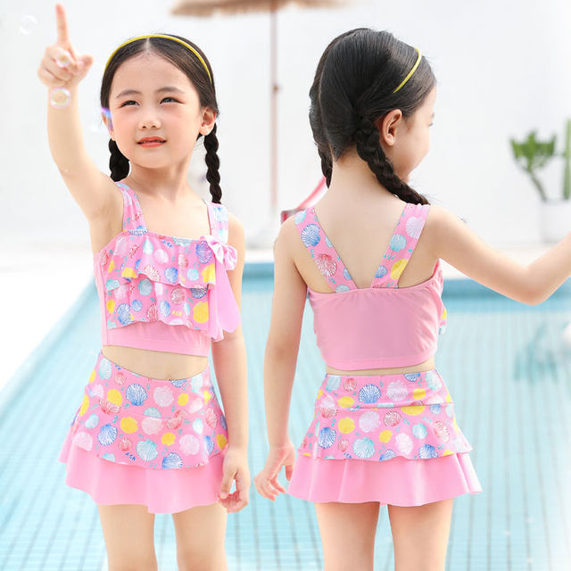 Children's swimsuit girl split cute baby princess swimsuit small middle school bikini swimwear swimwear girl girl
