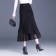 2025 new high waist fish tail hip skirt for women with spring and autumn medium long spring large size slim silk base skirt