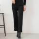 Large size Korean mother's outfit plus velvet straight pants 2024 winter middle-aged and elderly women's elastic waist trousers PN2411015
