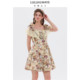 
LULUALWAYS I Love Lulu 25 Fall New Lolita Sweet Retro Gorgeous Square Neck Lace Dress