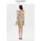 
LULUALWAYS I Love Lulu 25 Fall New Lolita Sweet Retro Gorgeous Square Neck Lace Dress