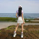 Tuogu Trendy Brand Fur-edged Zipper Denim Short Skirt for Women A-line 2025 Summer New White High-Waist Slit Skirt
