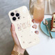 Applicable to Apple 14promax mobile phone case new female iPhone15pro liquid glass POR cartoon cute rabbit high -level sense 13 anti -falling simple creative tide
